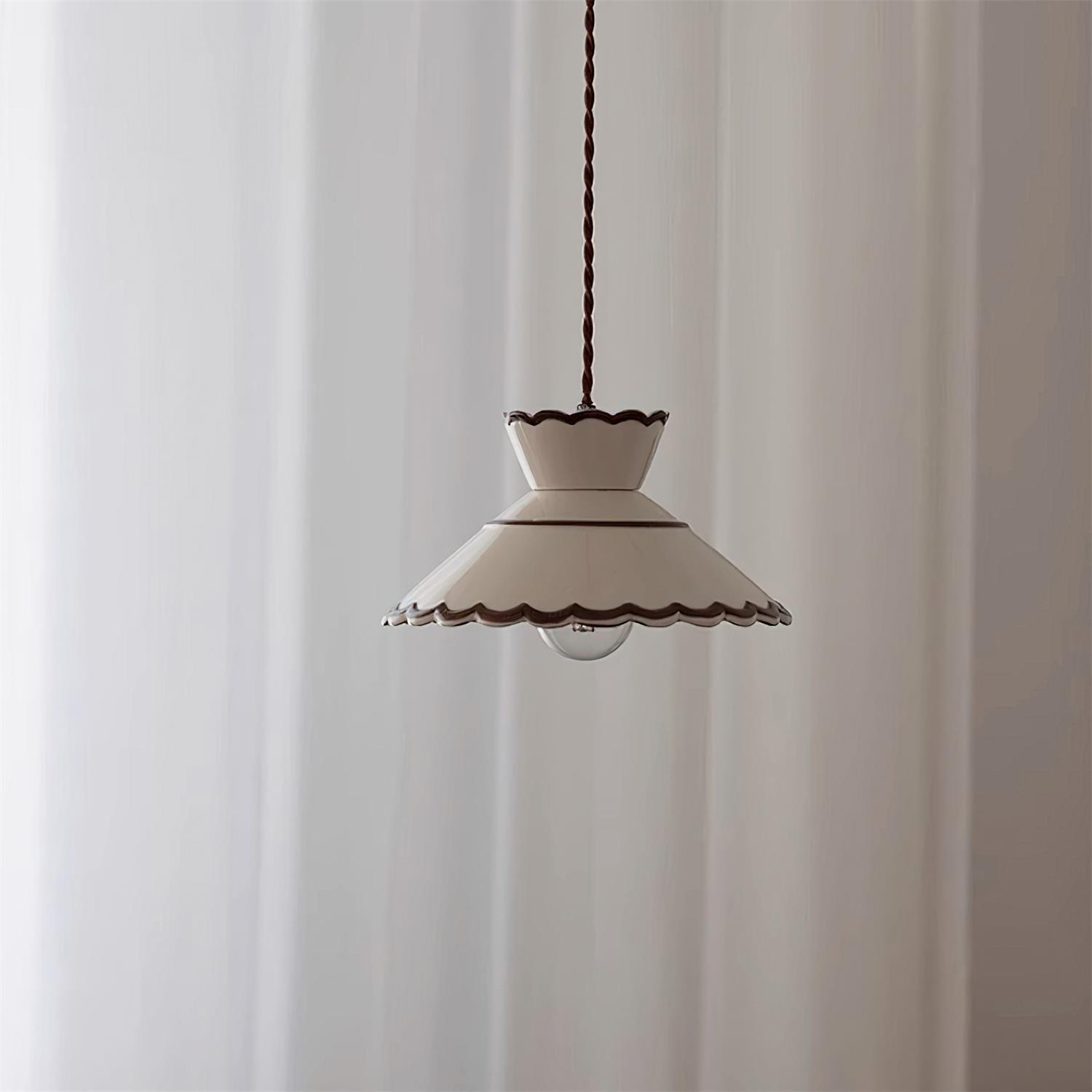 Lampa wisząca Aurelia ceramiczna z vintage'owym urokiem do kuchni i kawiarni