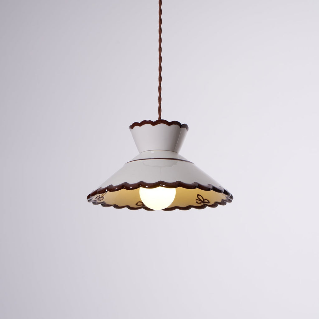 Lampa wisząca Aurelia ceramiczna z vintage'owym urokiem do kuchni i kawiarni