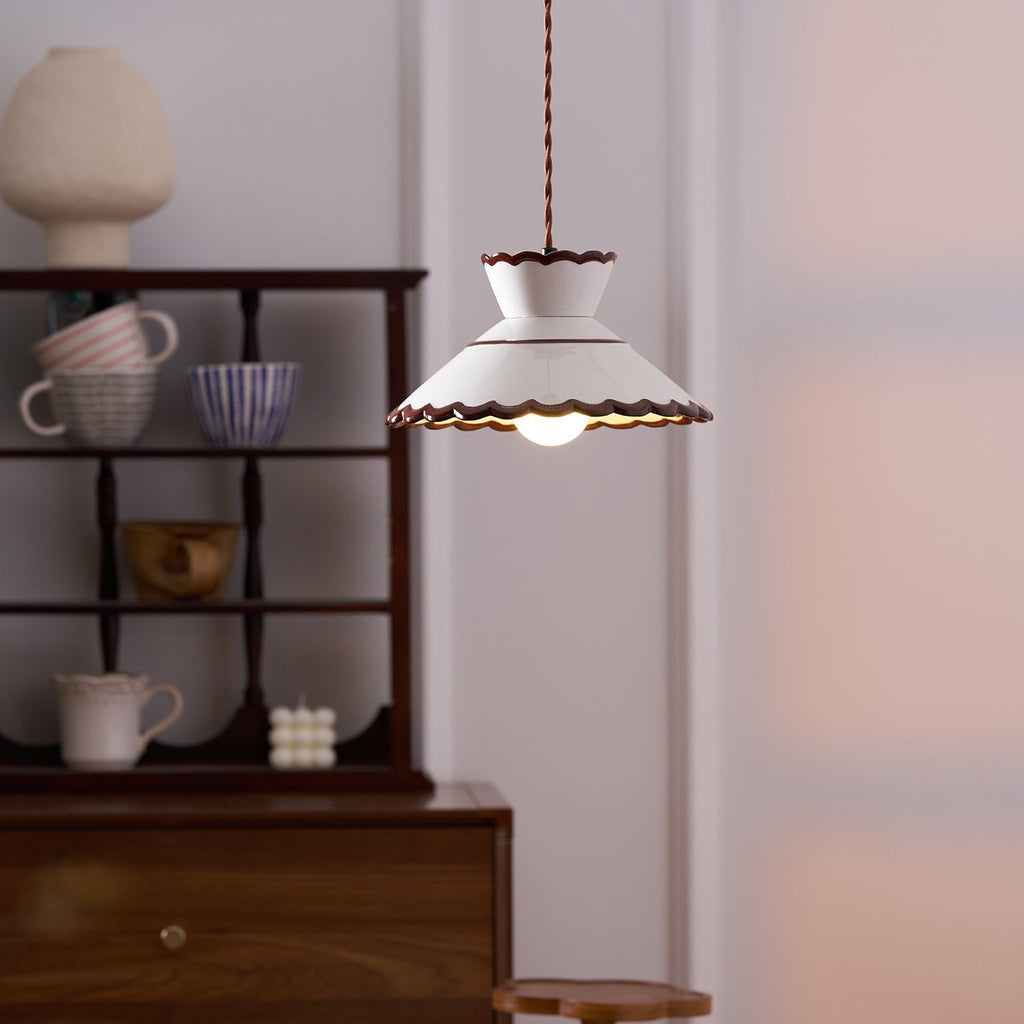 Lampa wisząca Aurelia ceramiczna z vintage'owym urokiem do kuchni i kawiarni