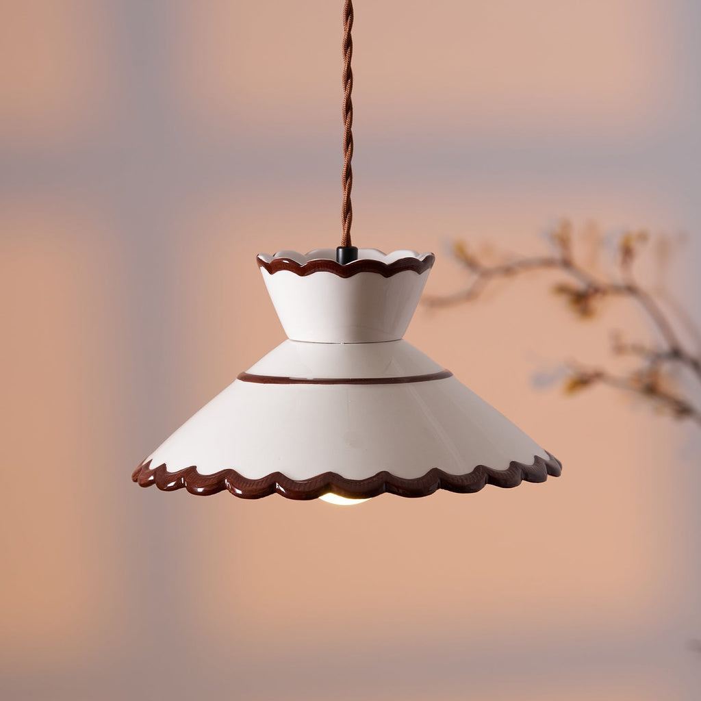Lampa wisząca Aurelia ceramiczna z vintage'owym urokiem do kuchni i kawiarni