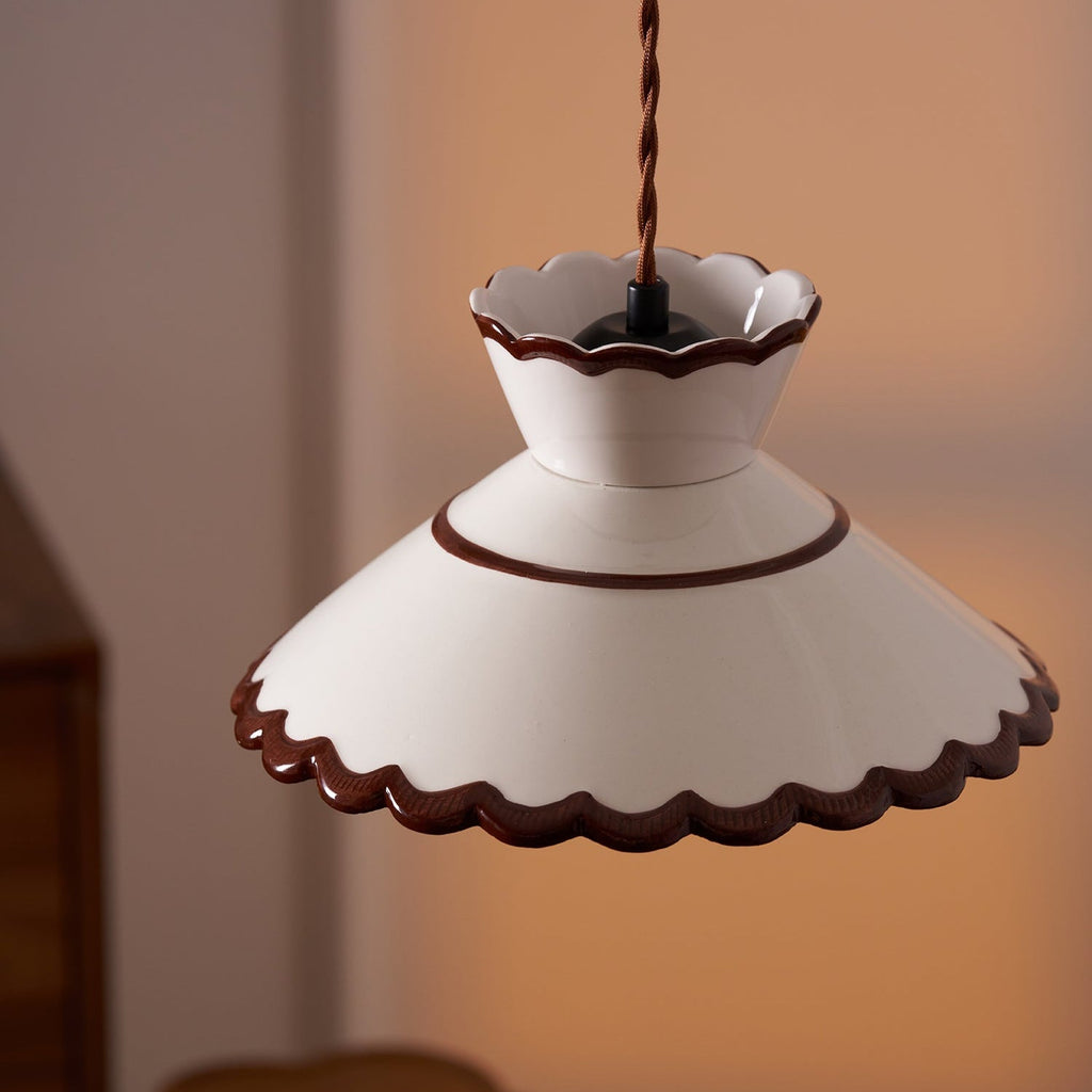 Lampa wisząca Aurelia ceramiczna z vintage'owym urokiem do kuchni i kawiarni