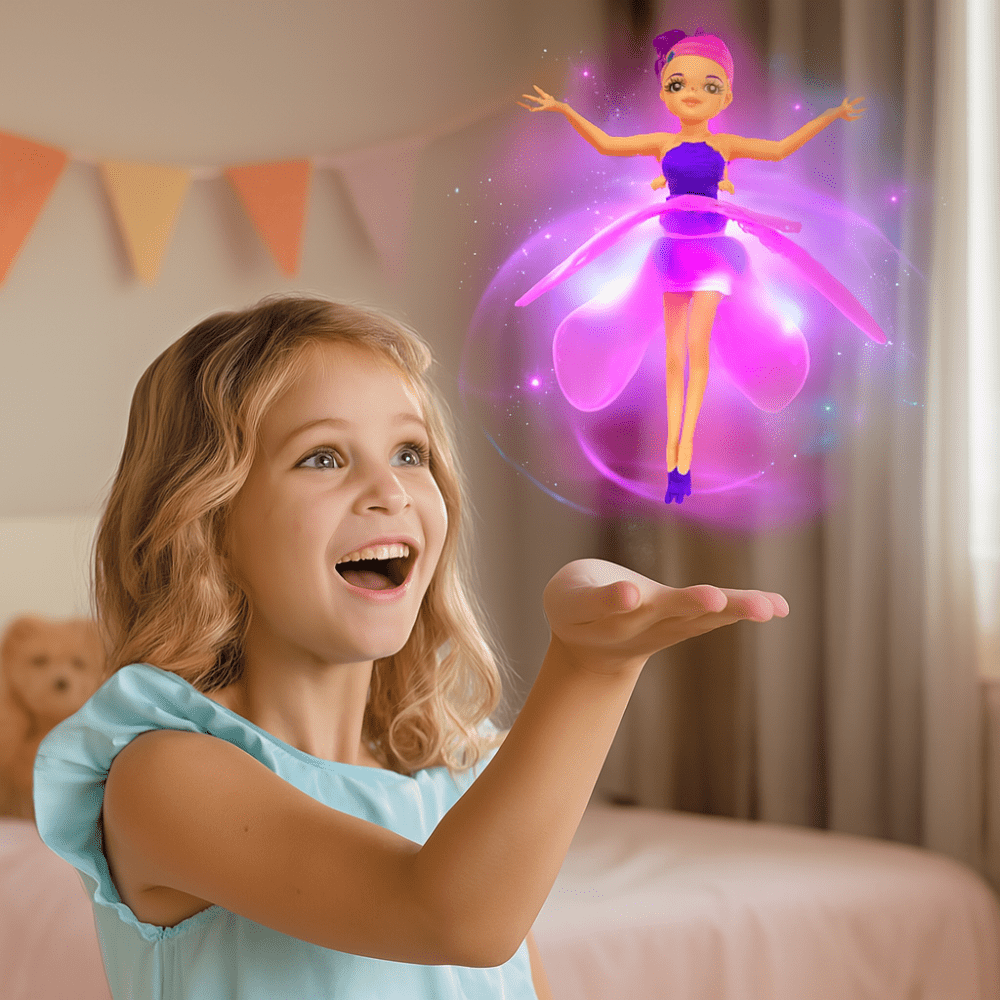 Juguete de Vuelo de Hada Controlado por Gestos con Luz LED Multicolor para Niños