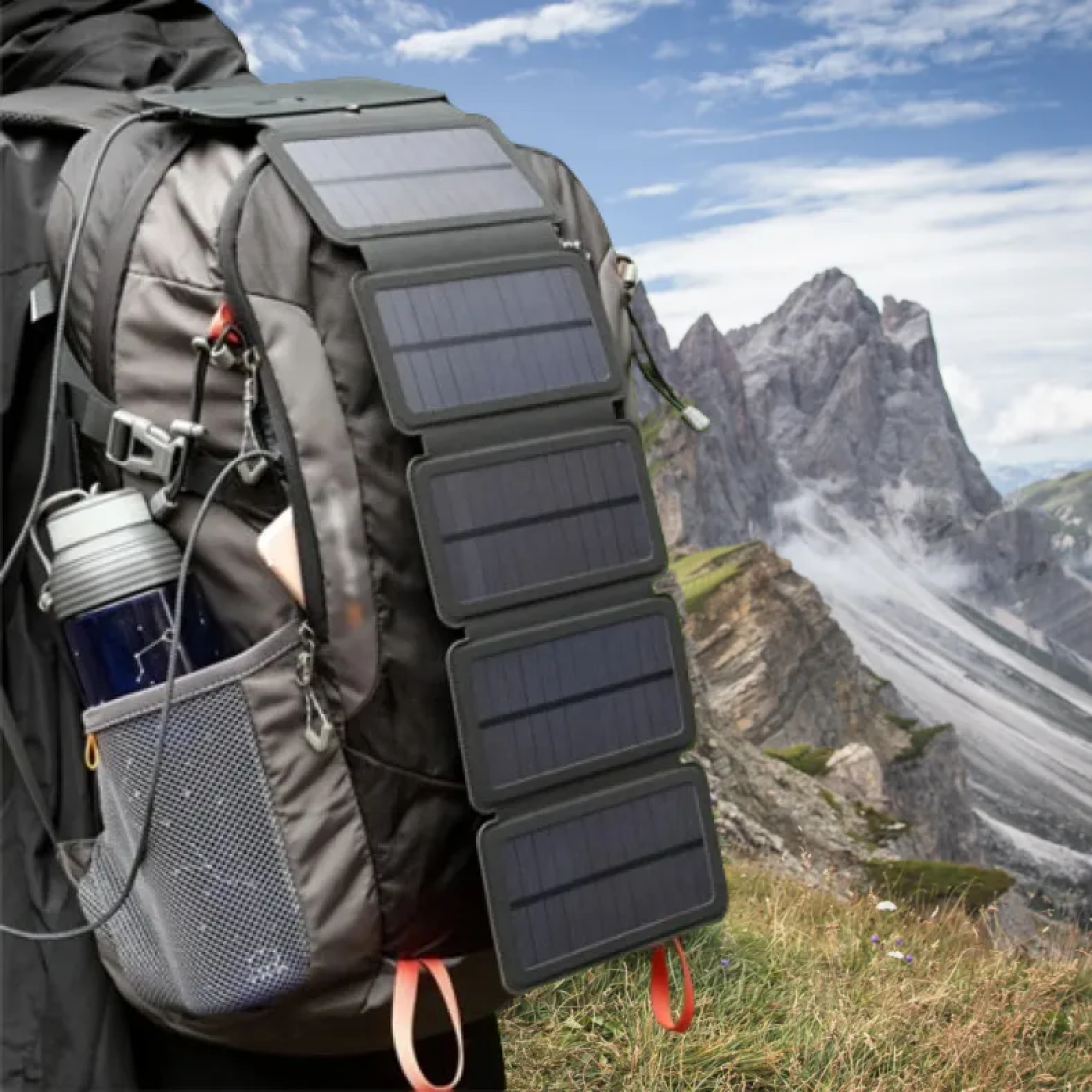 Carregador Solar Portátil de Reserva SunPeak para Telemóveis e Dispositivos