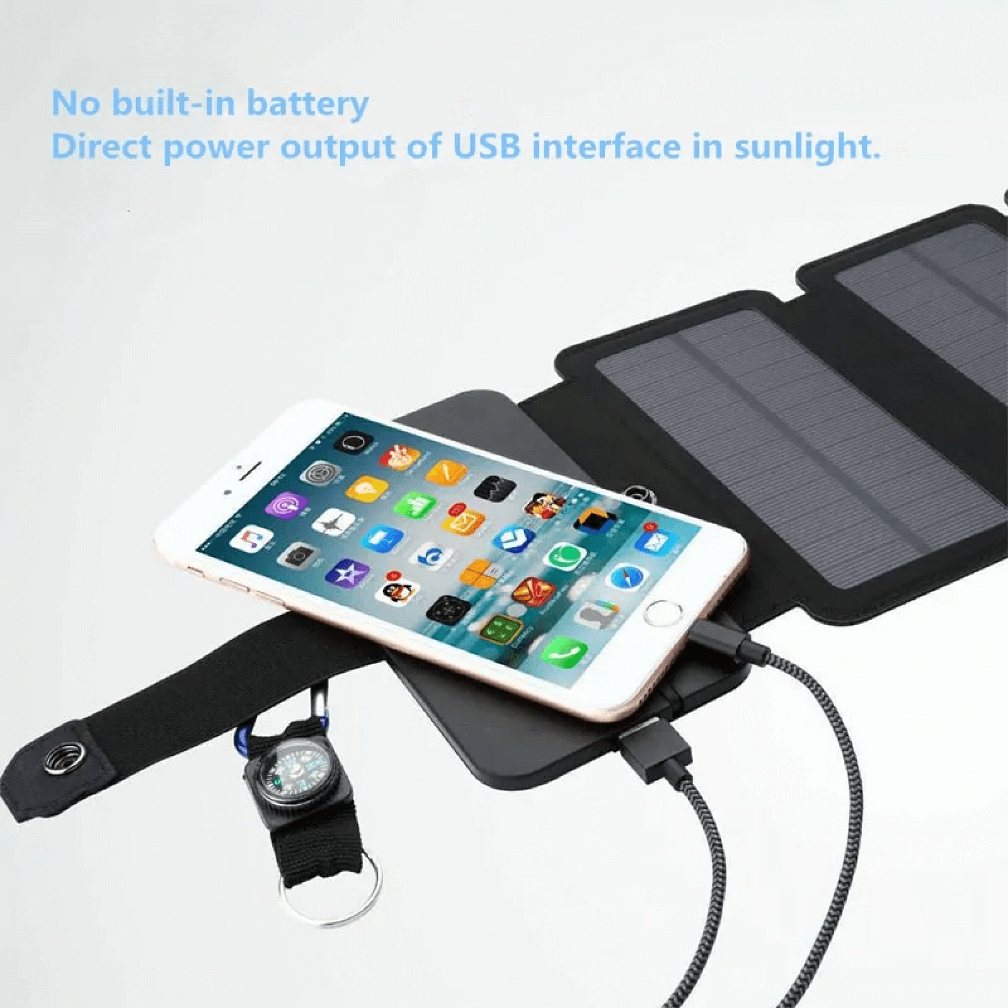 Carregador Solar Portátil de Reserva SunPeak para Telemóveis e Dispositivos