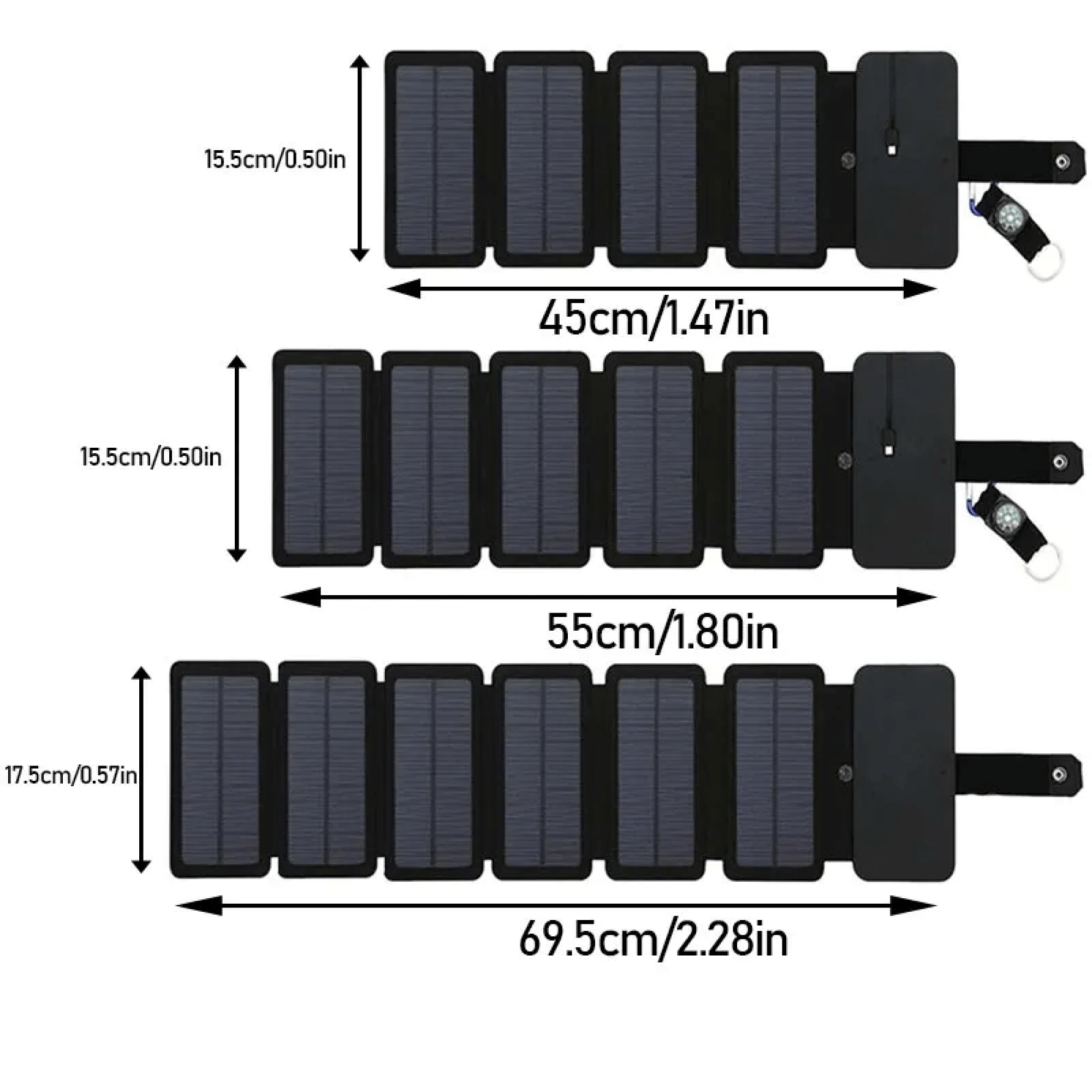 Carregador Solar Portátil de Reserva SunPeak para Telemóveis e Dispositivos