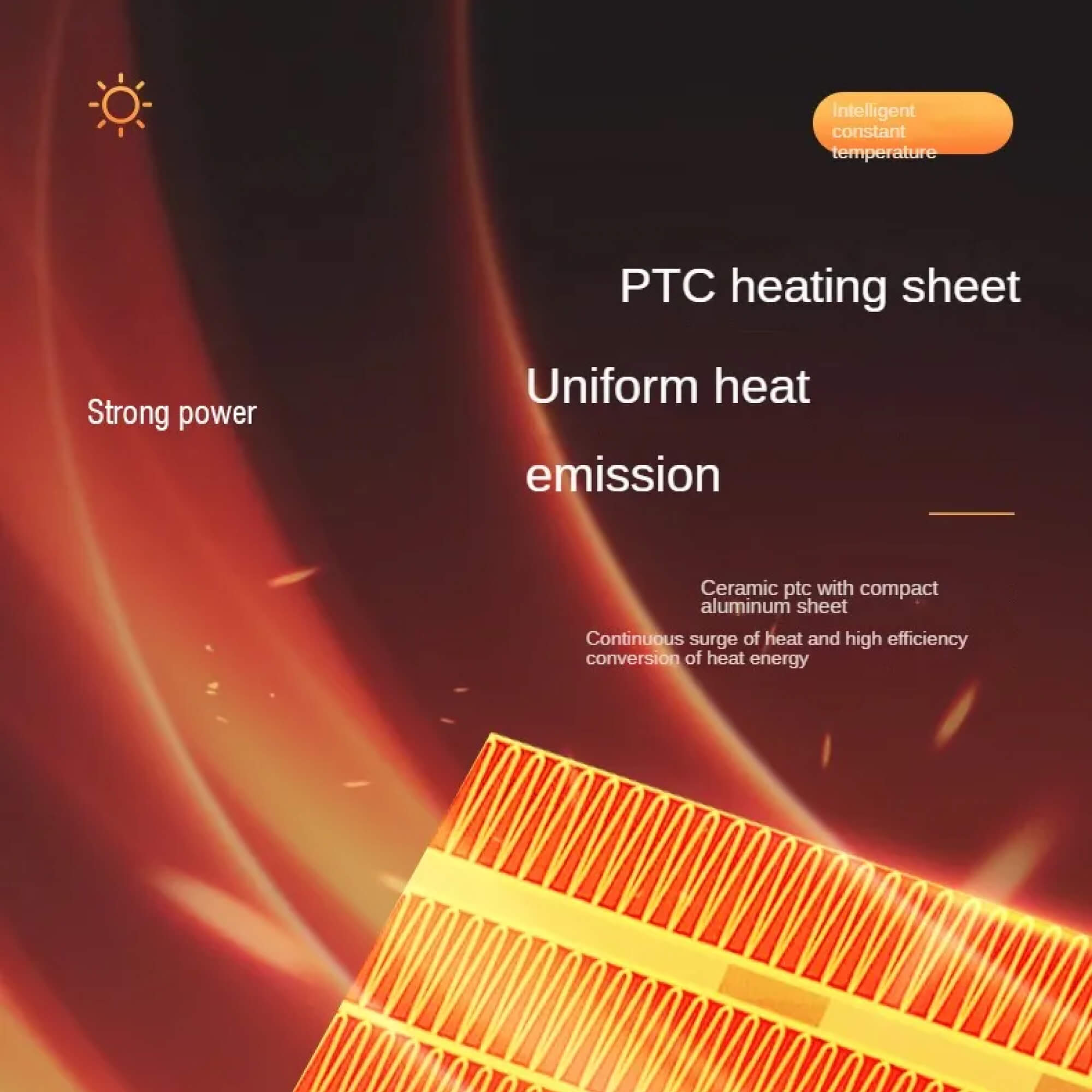 GlacioHeat Wydajny Kompaktowy Grzejnik Do Małych Pomieszczeń