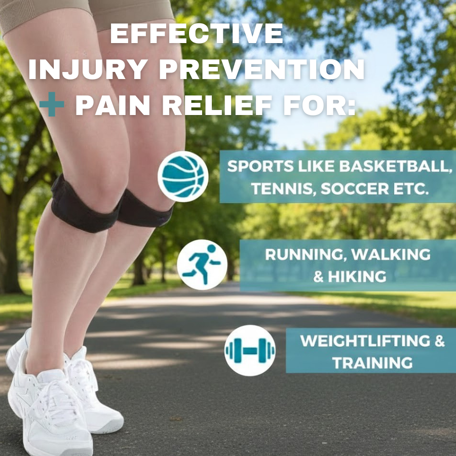 Fascia di Supporto per Ginocchio con Cuscinetto in Gel Integrato per Comfort e Compressione Delicata