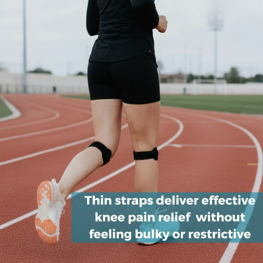 Fascia di Supporto per Ginocchio con Cuscinetto in Gel Integrato per Comfort e Compressione Delicata
