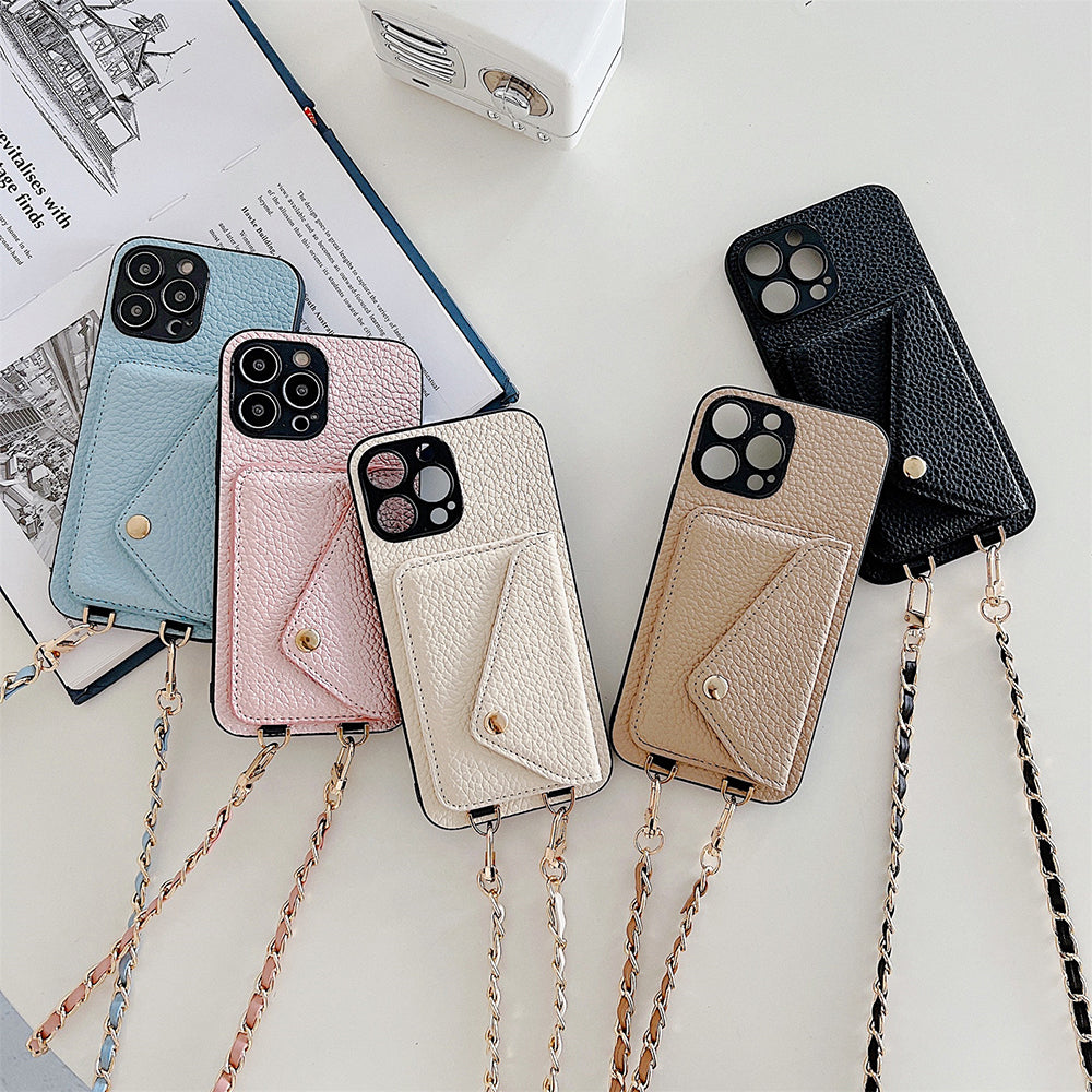 Carteira para iPhone Celeste com compartimentos para cartões para profissionais ocupados