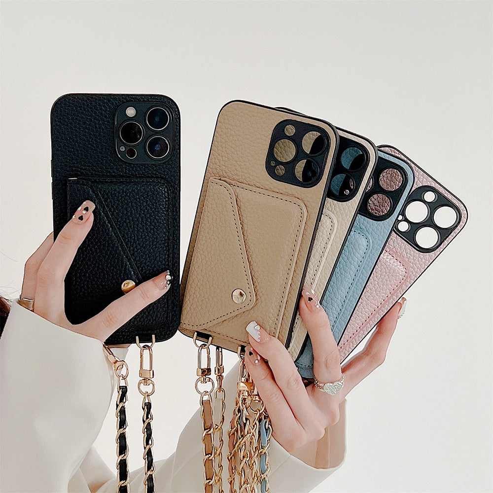 Carteira para iPhone Celeste com compartimentos para cartões para profissionais ocupados