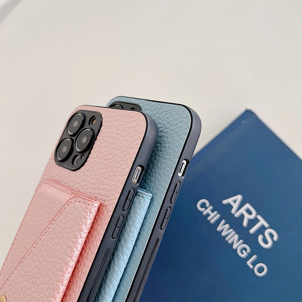 Carteira para iPhone Celeste com compartimentos para cartões para profissionais ocupados