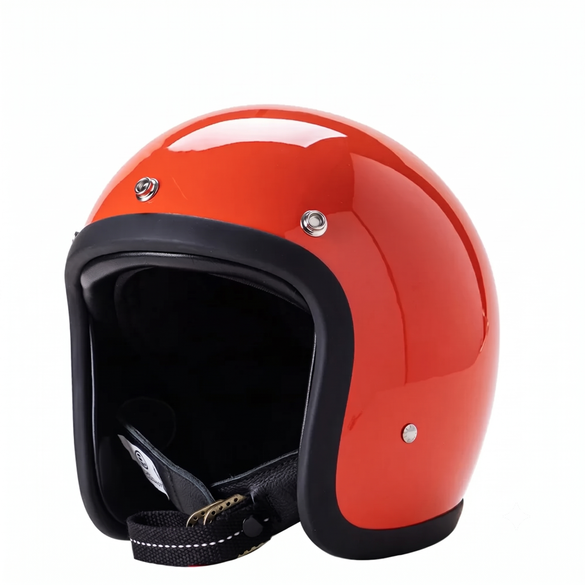 Vintage Open-Face Motorcycle Helmet with DOT & ECE Certification