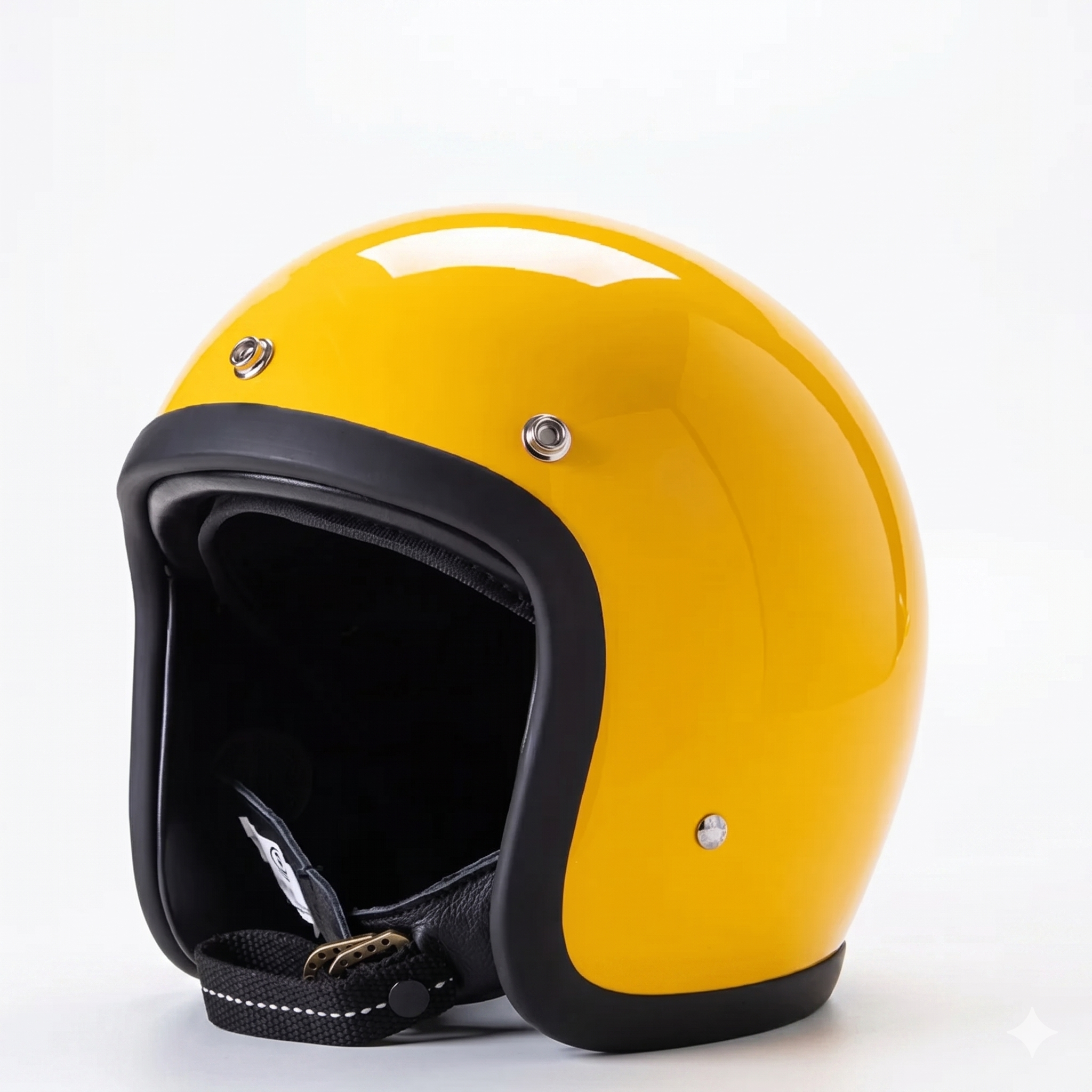 Vintage Open-Face Motorcycle Helmet with DOT & ECE Certification