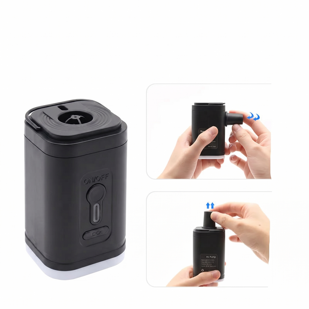 Compact USB Rechargeable Air Pump With 2-In-1 Inflate And Deflate