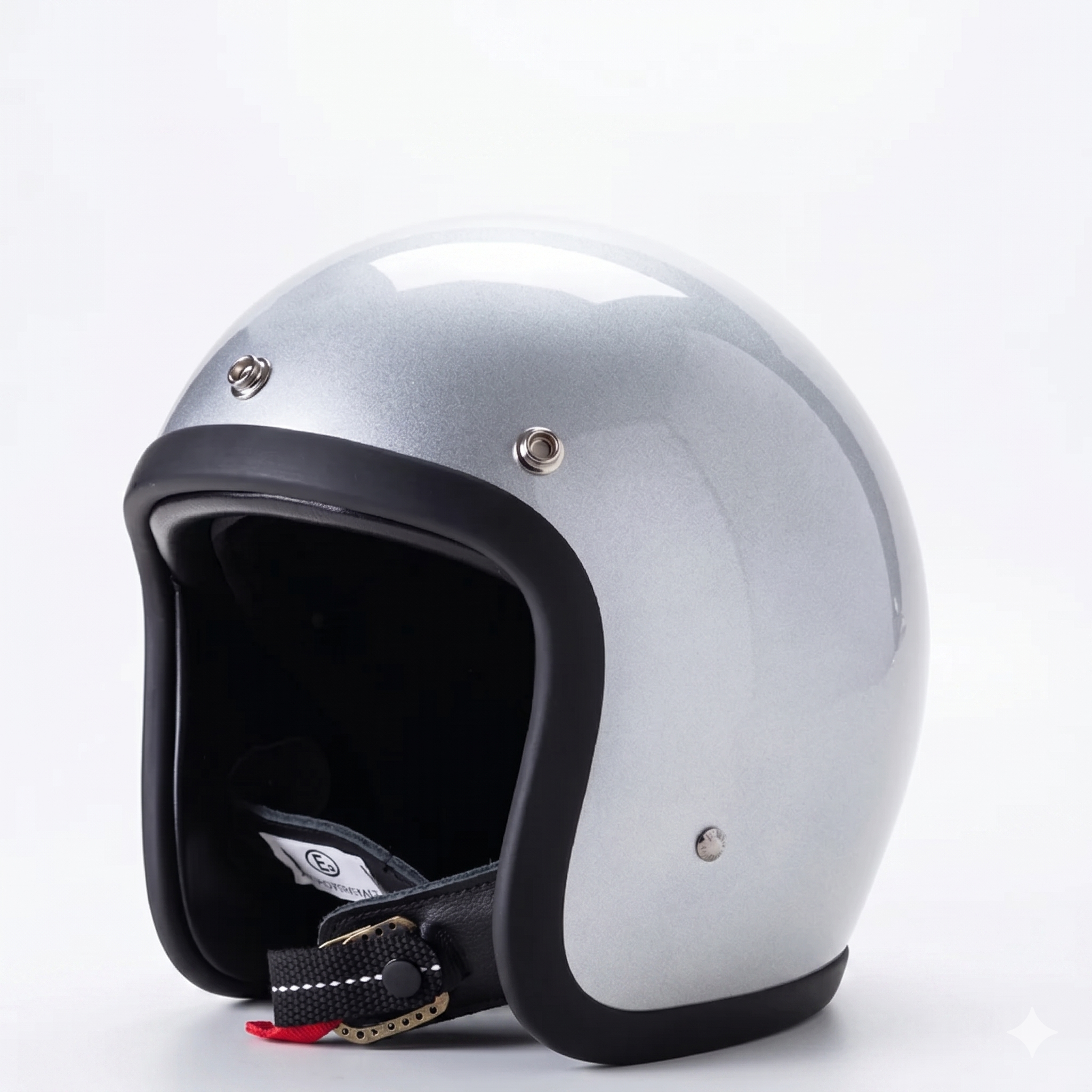 Vintage Open-Face Motorcycle Helmet with DOT & ECE Certification