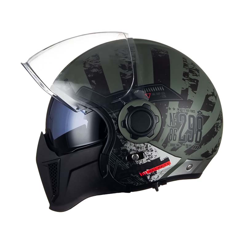 AstraGuard Modular Helmet With Dual Visor And DOT ECE Certification
