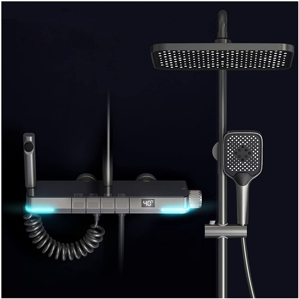Douche thermostatique numérique Aurell avec unité d'affichage
