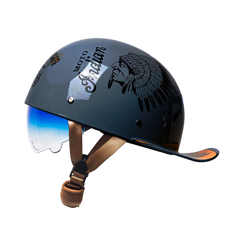 Casque demi-coque style baseball ZenForge DOT homologué coque ABS mousse EPS