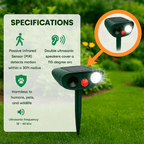SolaraGuard Solar Ultrasonic Deer Repeller For Gardens