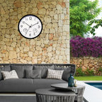 Rugged Retro Outdoor Clock With Temperature And Humidity Display