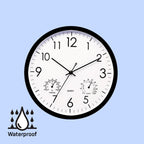 Rugged Retro Outdoor Clock With Temperature And Humidity Display