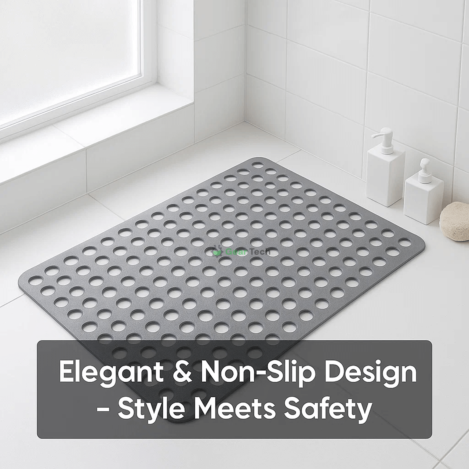 HydraSafe Shower Mat With Mold-Resistant Non-Slip Design For Hygienic Bathrooms