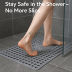 Alfombrilla de ducha HydraSafe con diseño antideslizante y resistente al moho para baños higiénicos
