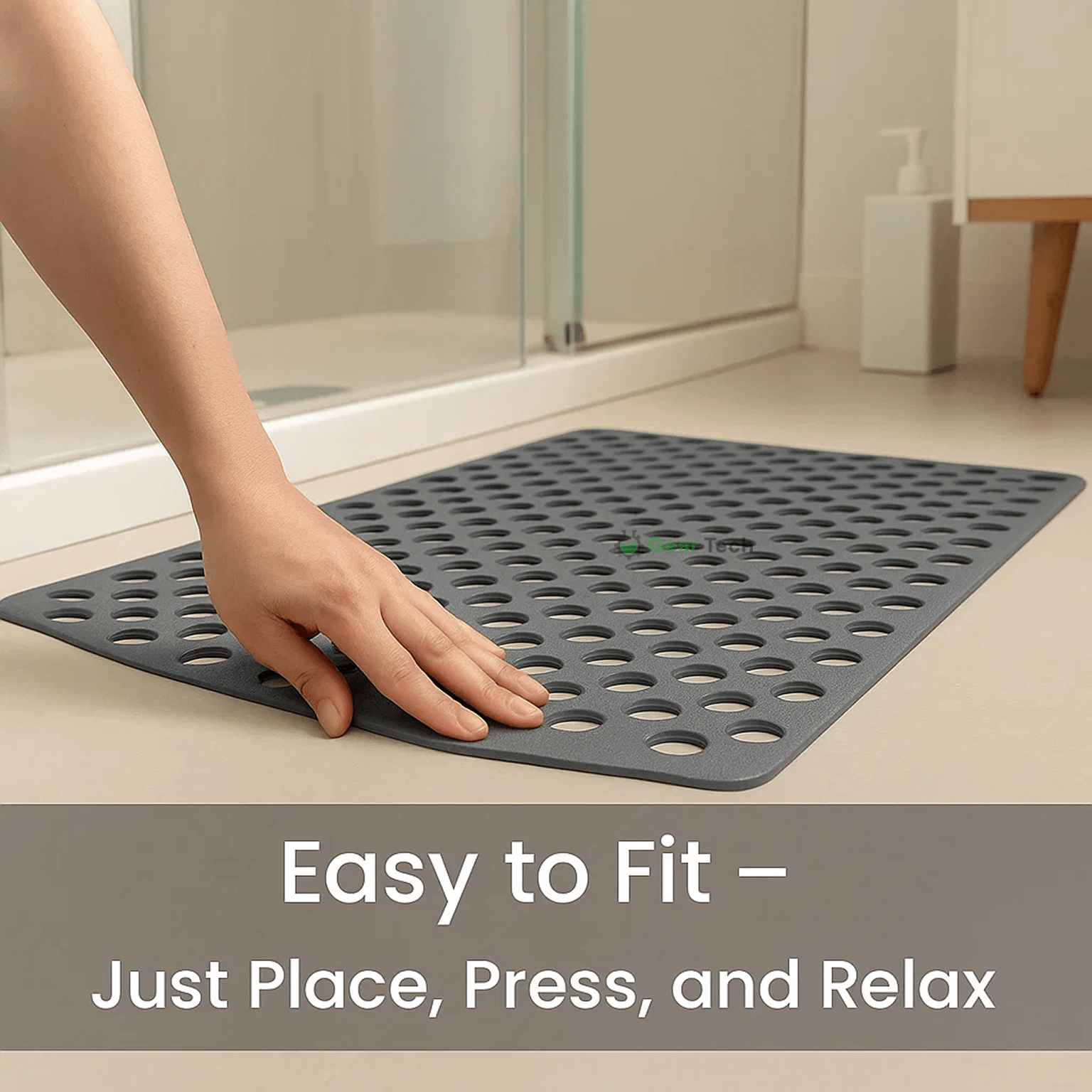 HydraSafe Shower Mat With Mold-Resistant Non-Slip Design For Hygienic Bathrooms