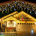 LumaWeave White LED Curtain Lights, 4m Wide By 0.6m Outdoor Decor