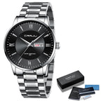 Men’s Stainless Steel Waterproof Sport Quartz Watch