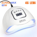 Lampu Kuku UV LED LumaPro Dengan Kuasa 72W, Pemasa LCD Dan Pilihan 99 Saat