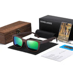 Polaryzowane drewniane okulary przeciwsłoneczne Timbergrain z soczewkami UV400