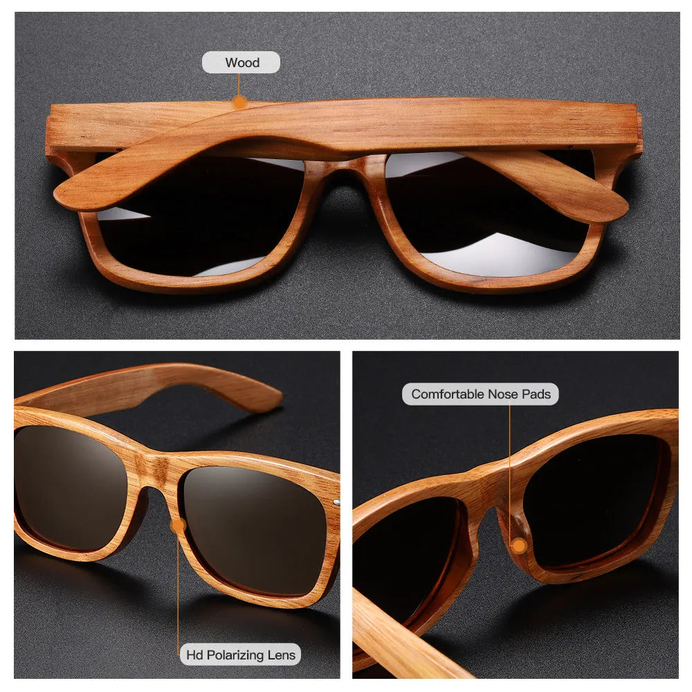 Lunettes de soleil Verdaro en bambou avec verres polarisés UV400