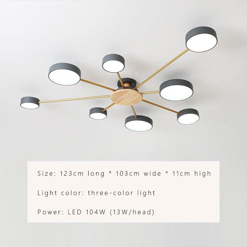 Luminax Nordic Modern LED Ceiling Chandelier Fixture For Living Rooms And Bedrooms