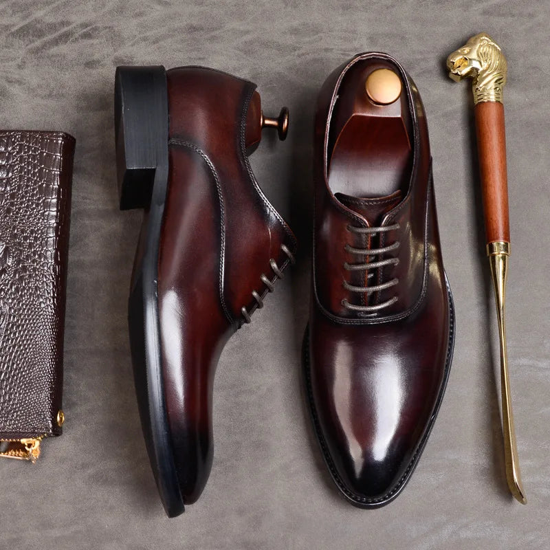 Aurelo Oxford Shoes In Italian Leather For Formal Attire