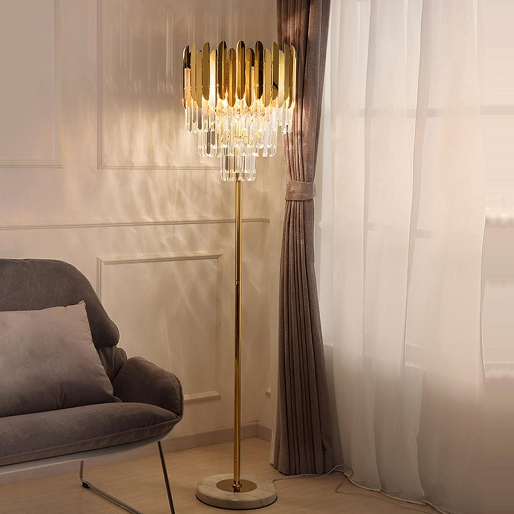 Lampada da terra e da tavolo Elyra Crystal per arredamento contemporaneo