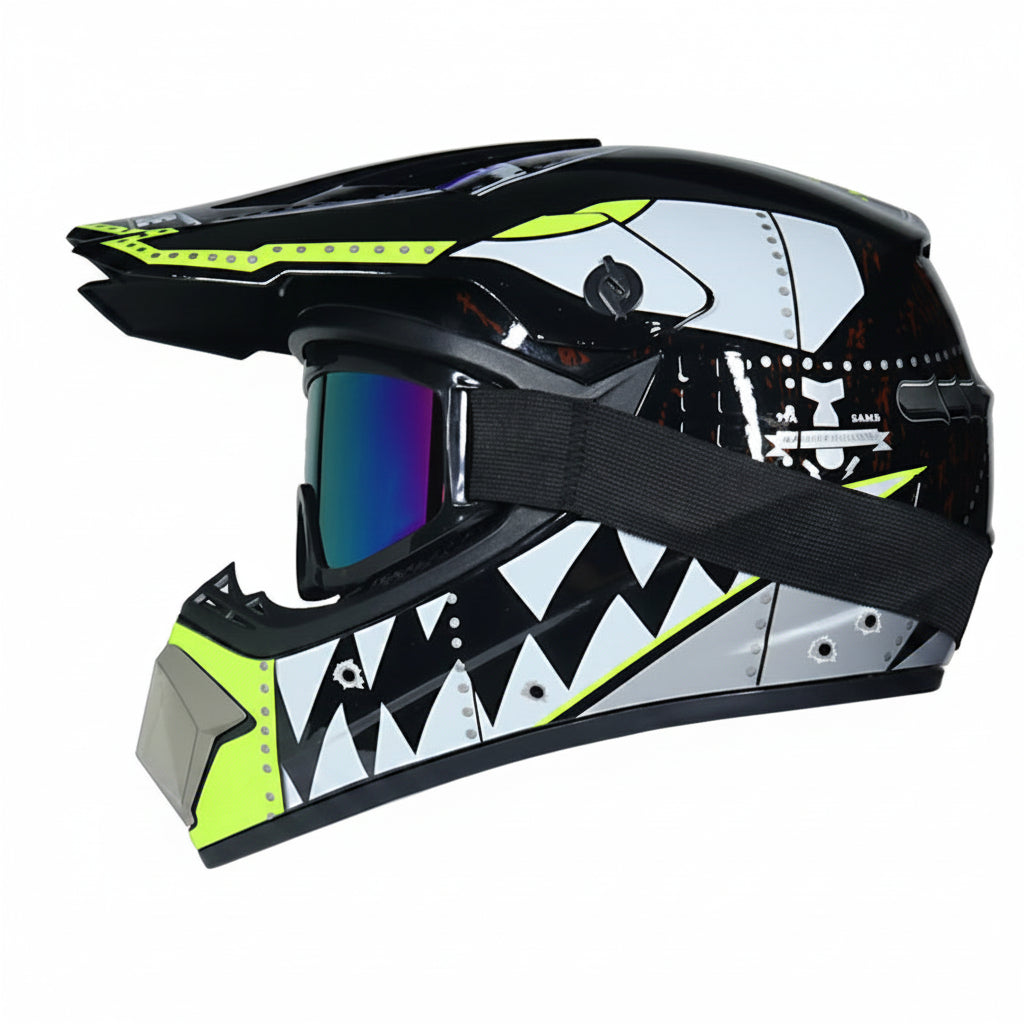 DOT-Certified Youth Motocross Helmet with Goggles