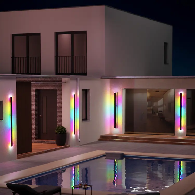 LumaHaven Vibrant RGB Wall Light for Indoor and Outdoor Use