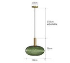Lámpara colgante de vidrio vibrante con luz LED para salas de estar y dormitorios