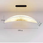 Suspension Aurelia blanche avec lustre en tissu