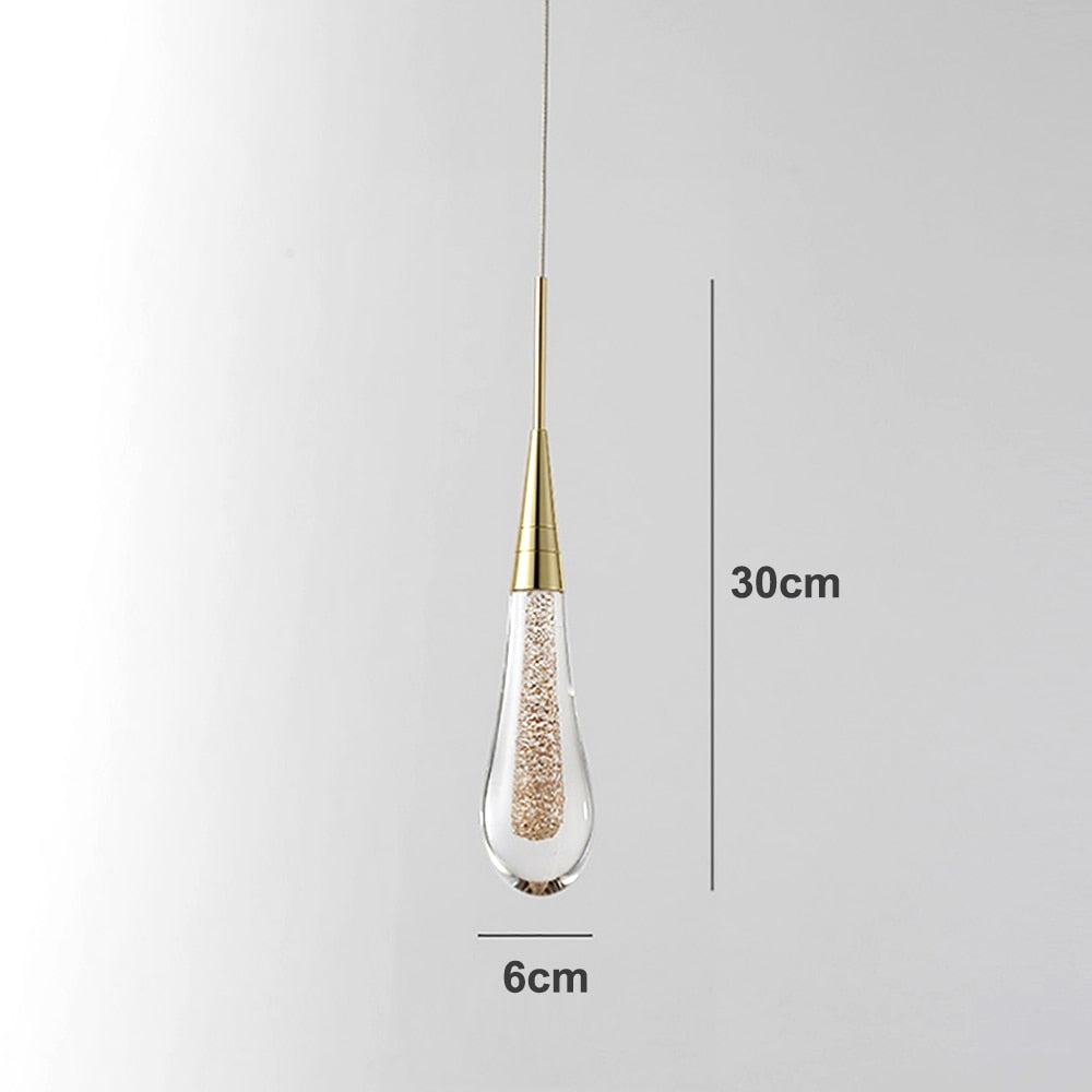 Lampada da soffitto Luneo DrizzleDrop con gocce LED morbide