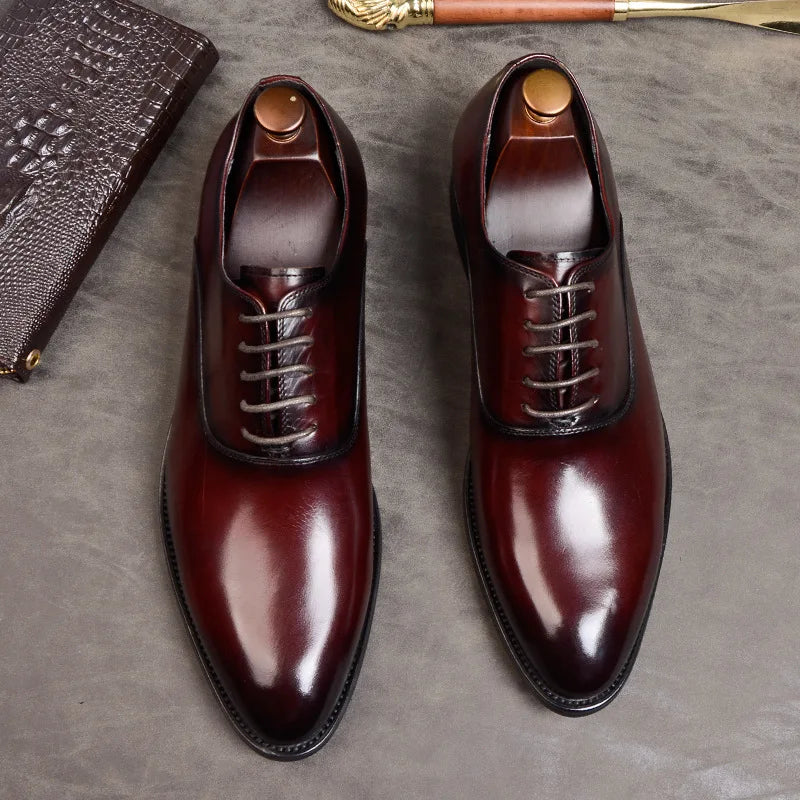 Aurelo Oxford Shoes In Italian Leather For Formal Attire