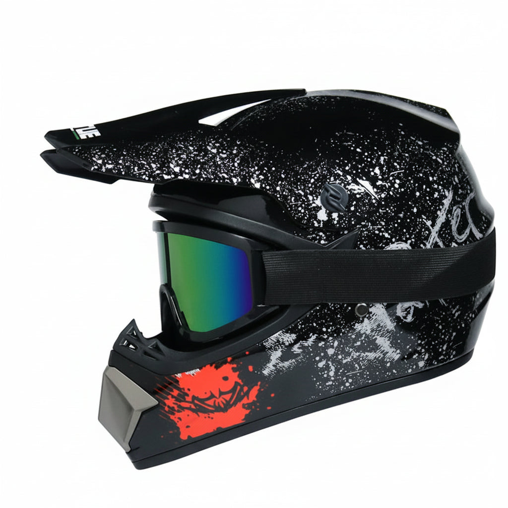 DOT-Certified Youth Motocross Helmet with Goggles