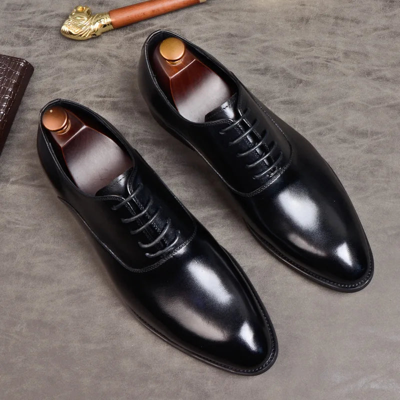 Aurelo Oxford Shoes In Italian Leather For Formal Attire