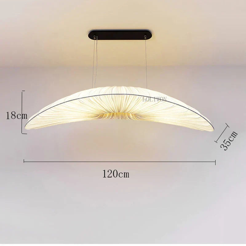 Aurelia White Pendant Light With Fabric Chandelier