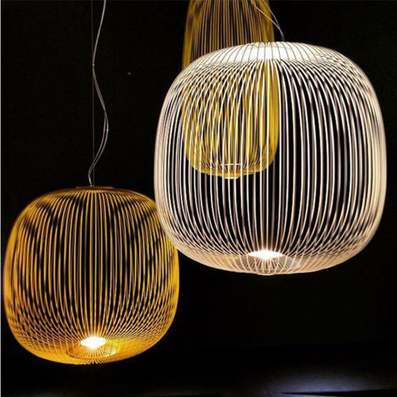 AeroSpire Spoke Lamp Pendant With Kaleidoscopic Shade