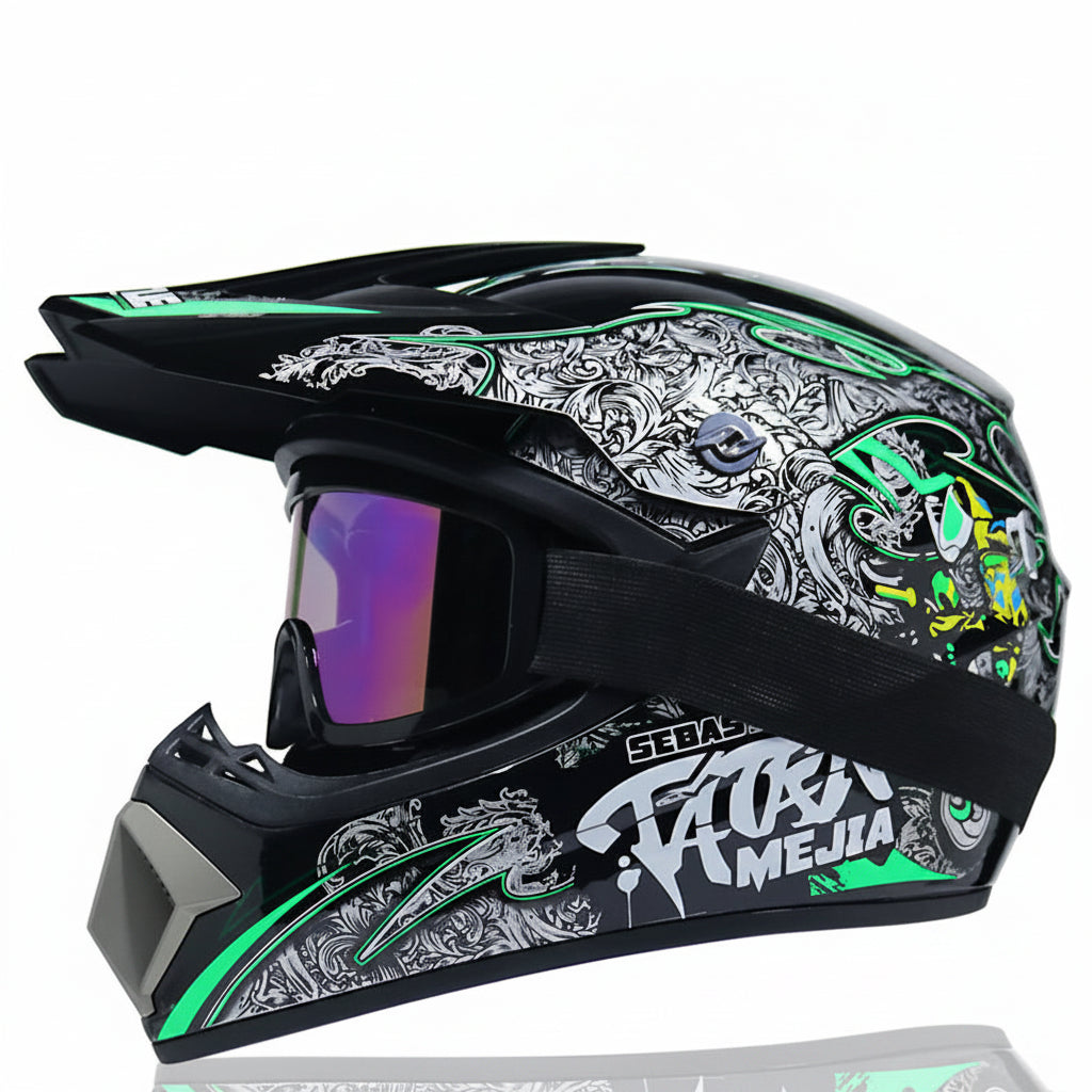DOT-Certified Youth Motocross Helmet with Goggles