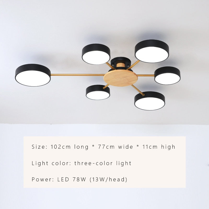 Luminax Nordic Modern LED Ceiling Chandelier Fixture For Living Rooms And Bedrooms