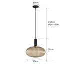 Lámpara colgante de vidrio vibrante con luz LED para salas de estar y dormitorios