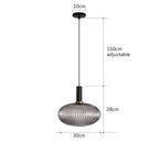 Lámpara colgante de vidrio vibrante con luz LED para salas de estar y dormitorios